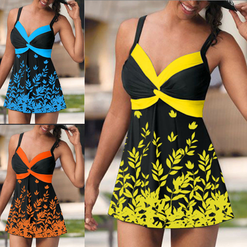 Damen modischer Strandkleid Badeanzug EB