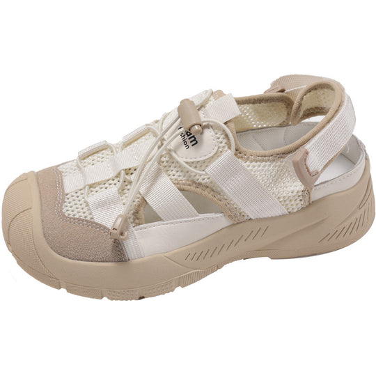 Damen Sportliche Sandalen mit atmungsaktiver Oberfläche und elastischem Schnürsystem EB