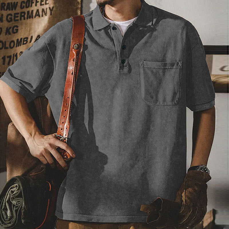 Herren Kurzarm-Polohemd mit praktischer Brusttasche und klassischem Kragen EB