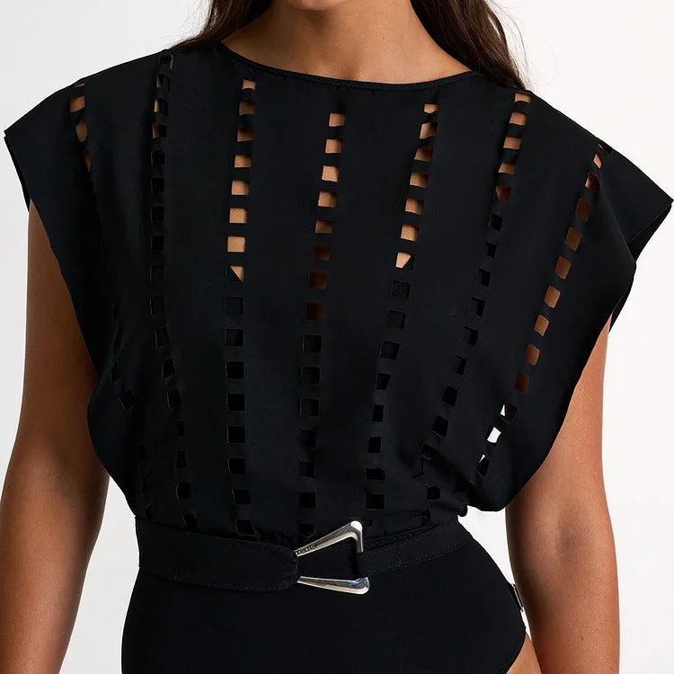Damen Badeanzug mit elegantem Schnitt und modischen Details EB