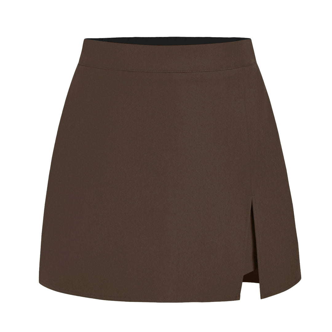 Damen eleganter Kurzrock mit seitlichem Schlitz und hohem Bund EB