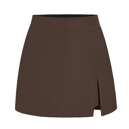 Damen eleganter Kurzrock mit seitlichem Schlitz und hohem Bund EB