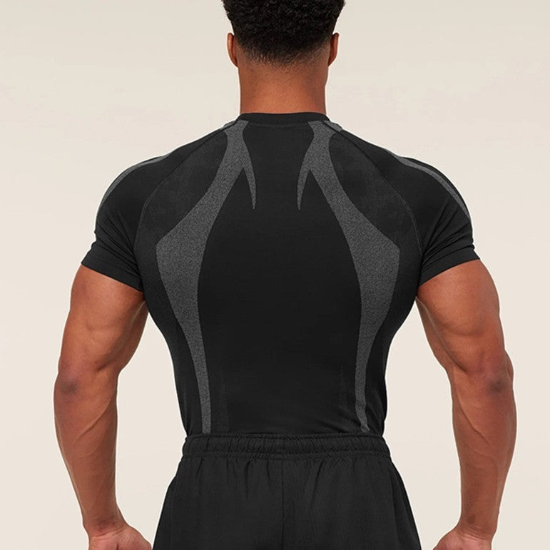 Herren nan nahtloses formgebendes Funktionsshirt mit Kompressionseffekt und ergonomischen Muskelzonen EB