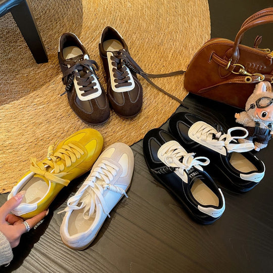 Damen Sportliche Sneakers mit atmungsaktivem Obermaterial und stylischen Schnürdetails EB
