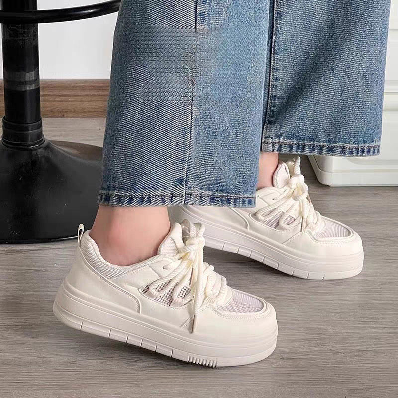 Damen Chunky Sneakers mit atmungsaktiver Textiloberfläche und stabiler Sohle EB