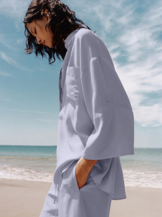 Damen Modisches Strand-Ensemble mit lockerem Schnitt EB