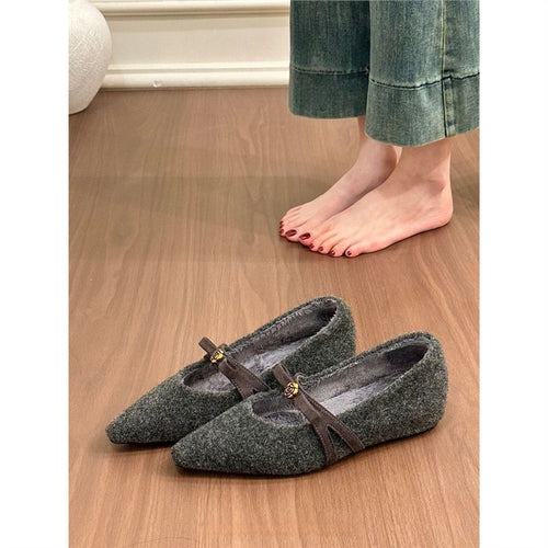 Damen spitze Ballerinas mit zierlichem Blumenakzent EB