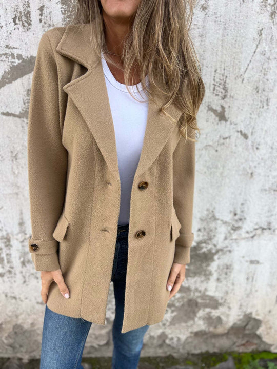 Damen Modische und vielseitige Doppelreiher-Jacke EB