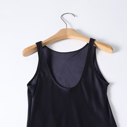 Damen Langes Seidenkleid mit elegantem Rückenausschnitt EB