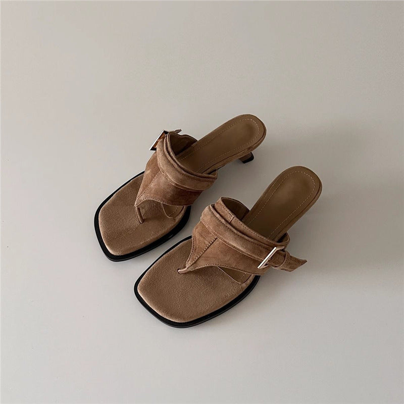 Damen elegante Plateau-Sandalen mit modischen Riemchen EB