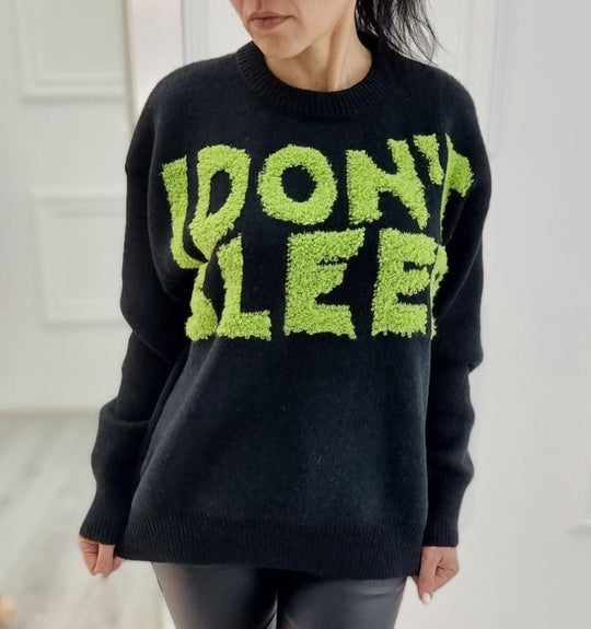 Damen Kuscheliger Statement-Pullover mit Motiv EB