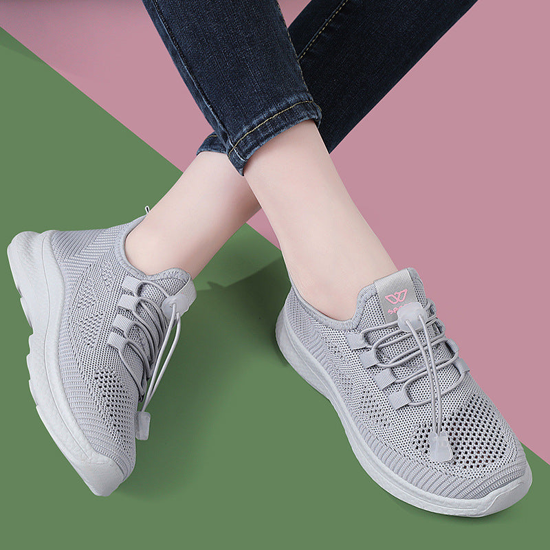 Damen Atmungsaktive Schnür-Sneaker mit flexibler Sohle EB