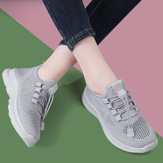Damen Atmungsaktive Schnür-Sneaker mit flexibler Sohle EB