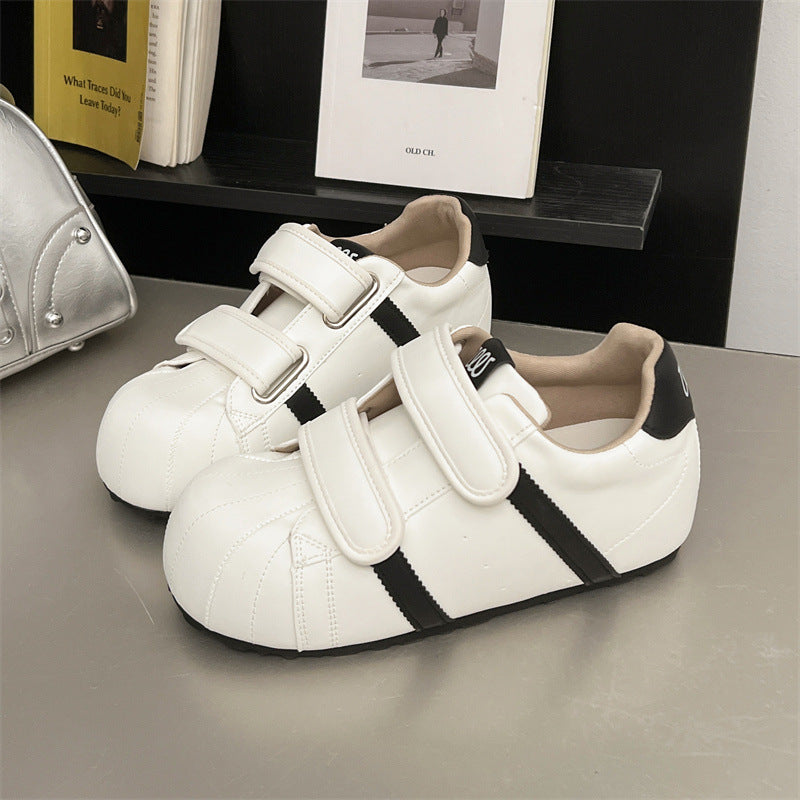 Damen sportliche Sneaker mit verstellbarem Klettverschluss und rutschfester Sohle EB