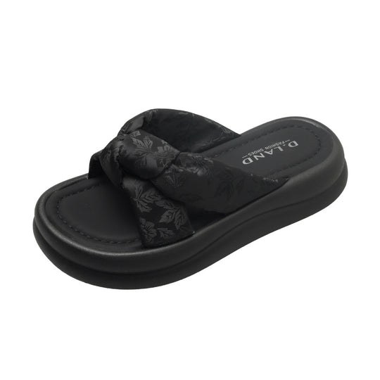 Damen komfortable Riemensandalen mit elegantem Knoten-Design EB
