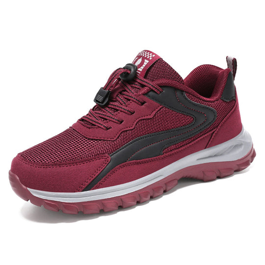 Damen sportliche Laufschuh mit atmungsaktivem Obermaterial und elastischen Schnellschnürsystem EB