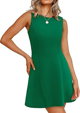 Damen ärmelloses A-Linien Kleid mit zeitlosem Schnitt EB