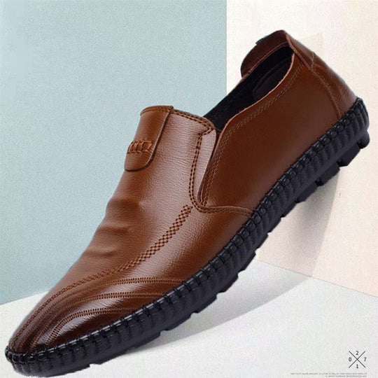 Herren elegante, braune Lederschuhe EB