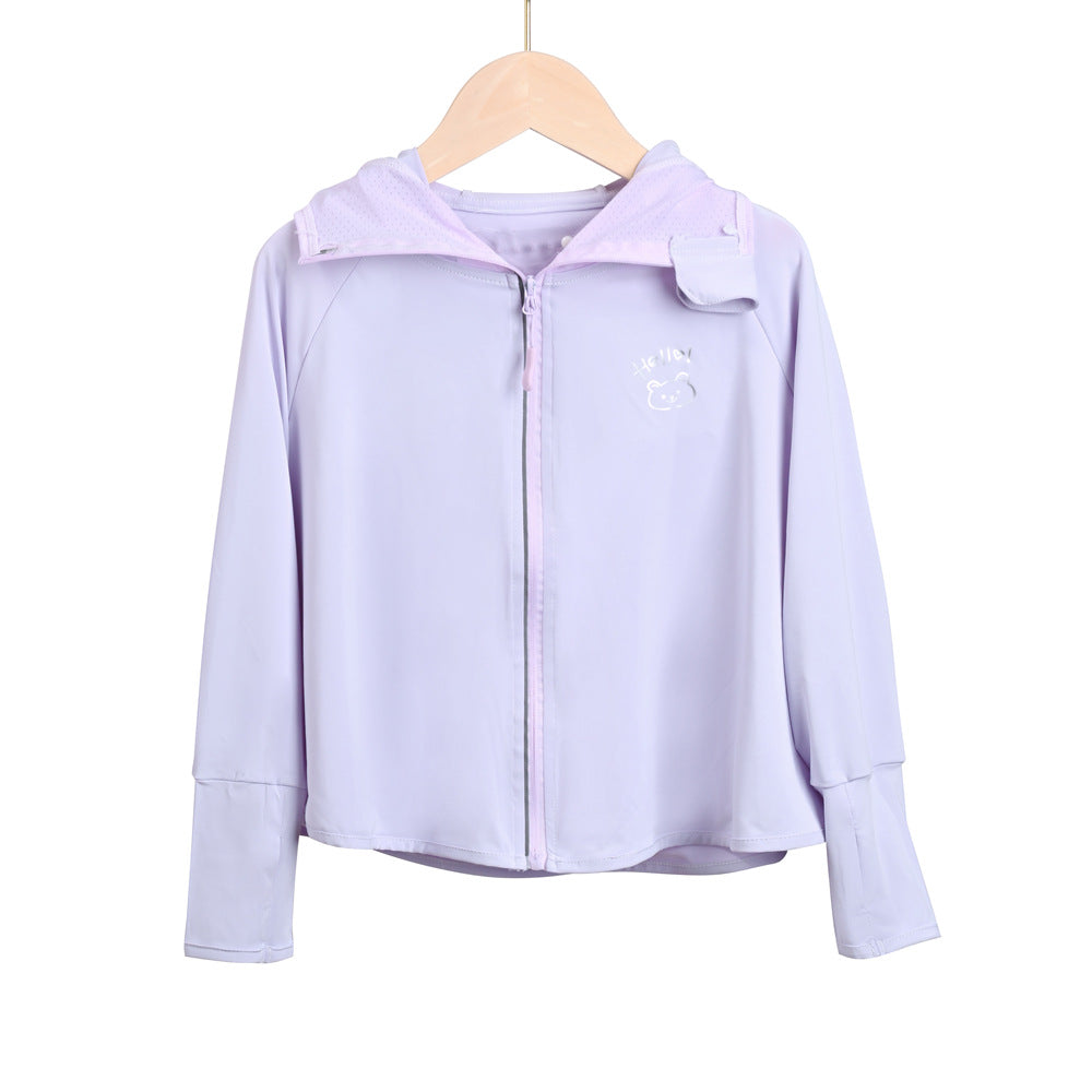 Damen atmungsaktive UV-Schutzjacke mit Kapuze EB