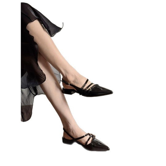 Damen Slingback Ballerinas mit dekorativen Riemchen EB