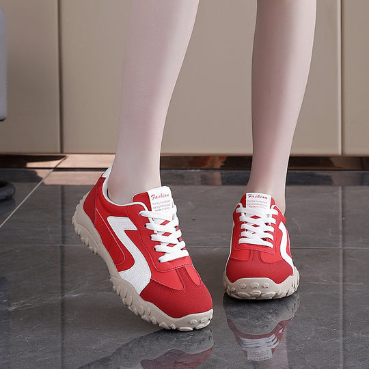 Damen Sportliche Sneaker mit rutschfester Gummisohle und atmungsaktivem Obermaterial EB