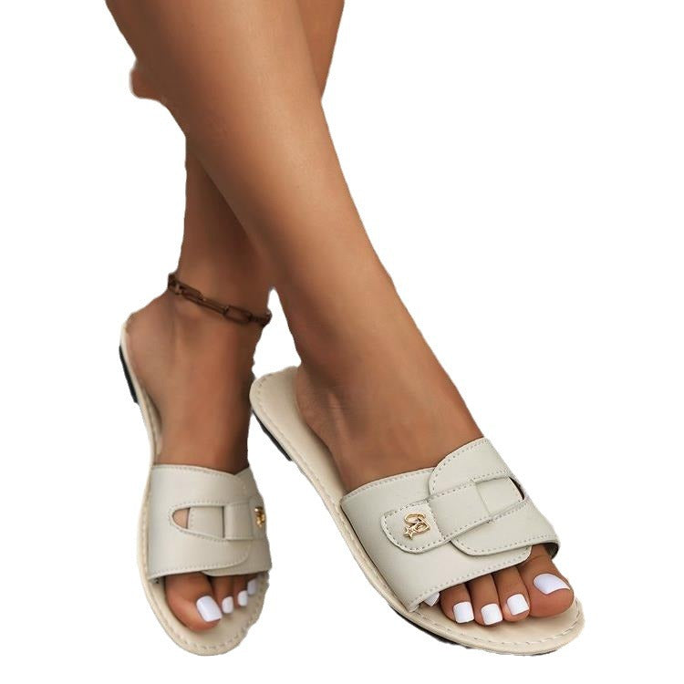 Damen Komfortable Riemensandalen mit elegantem Schnallen-Design EB