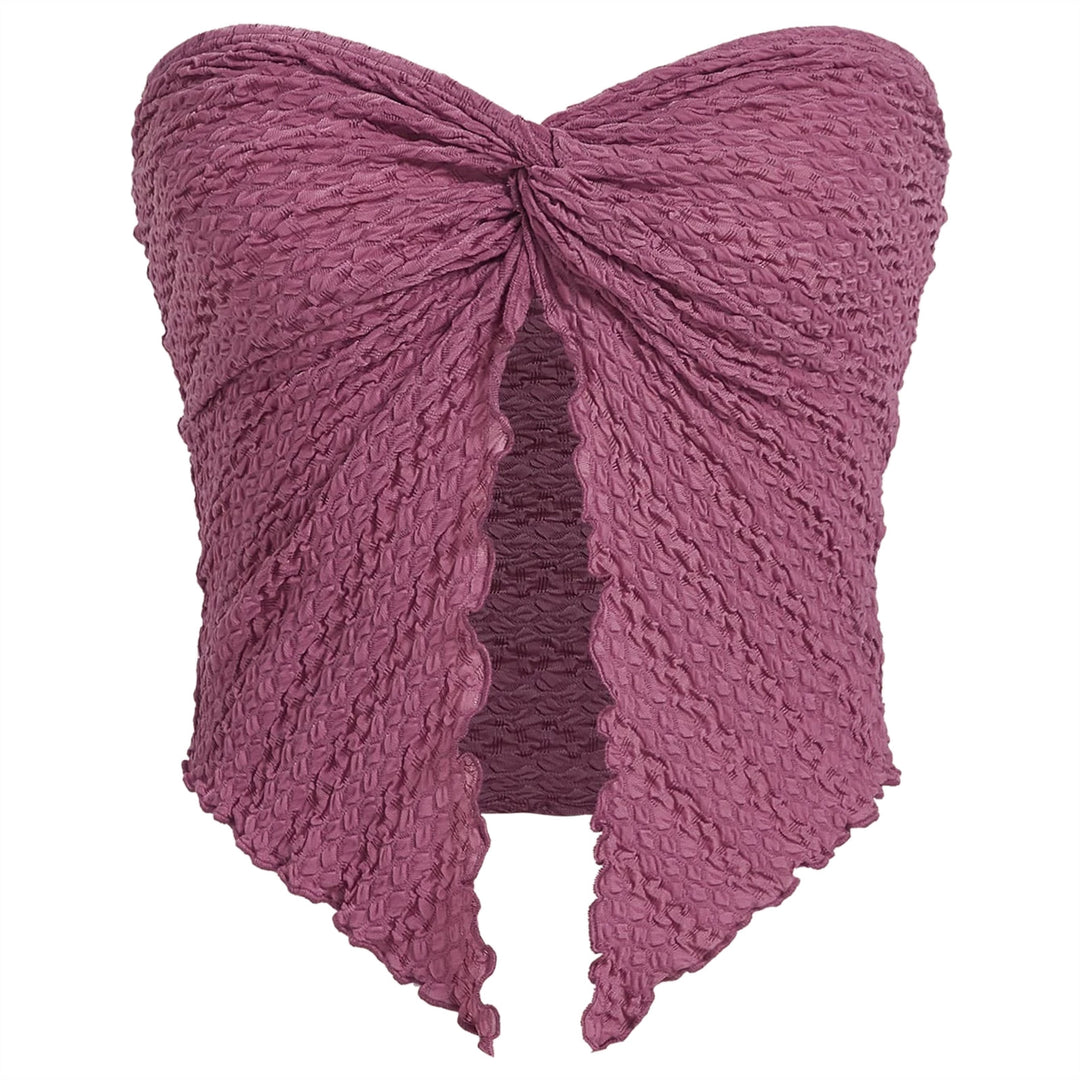 Damen ärmelloses Top mit elegantem Wickeldesign EB