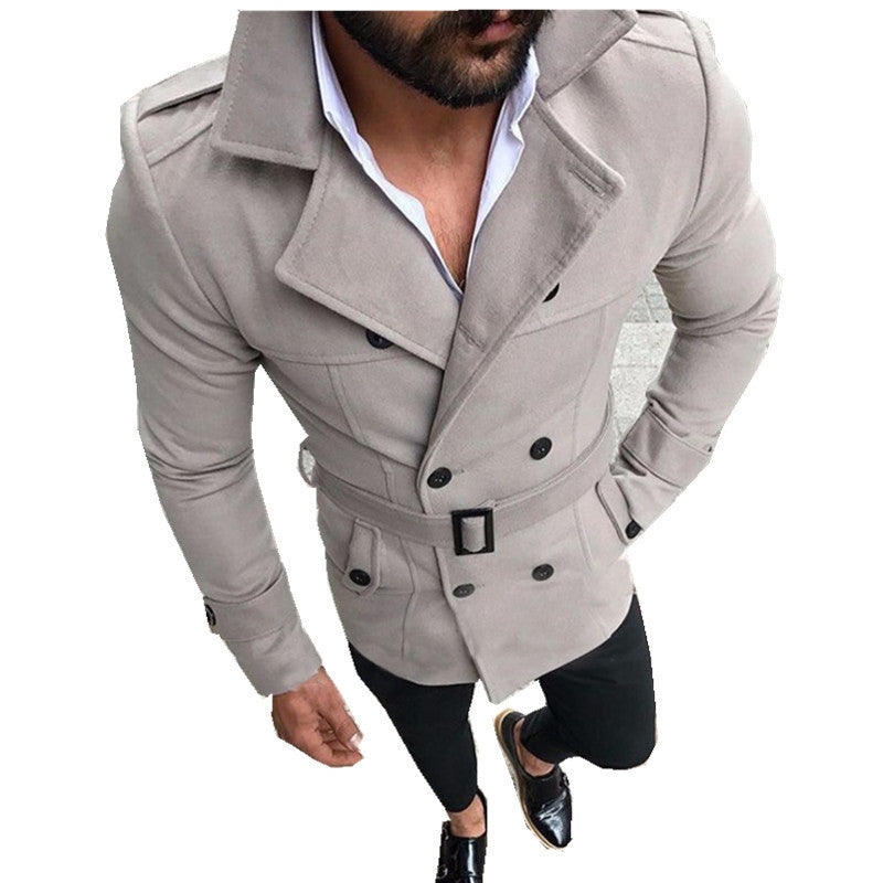 Herren stylischer, taillierter Designermantel EB