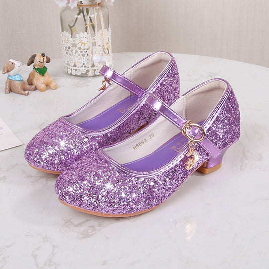 Mädchen Ballerina-Schuhe mit verstellbarem Riemen und Glitzer-Detail EB