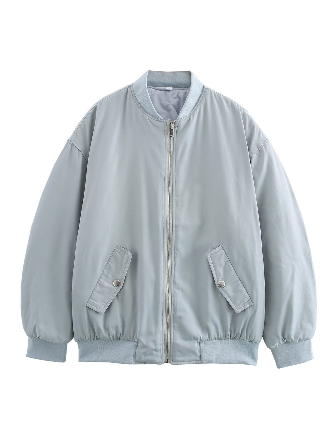 Damen modische Bomberjacke mit praktischen Taschen und hochgeschlossenem Kragen EB