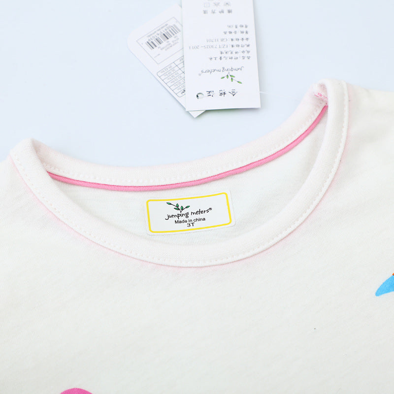 Mädchen T-Shirt mit buntem Flamingo-Design EB