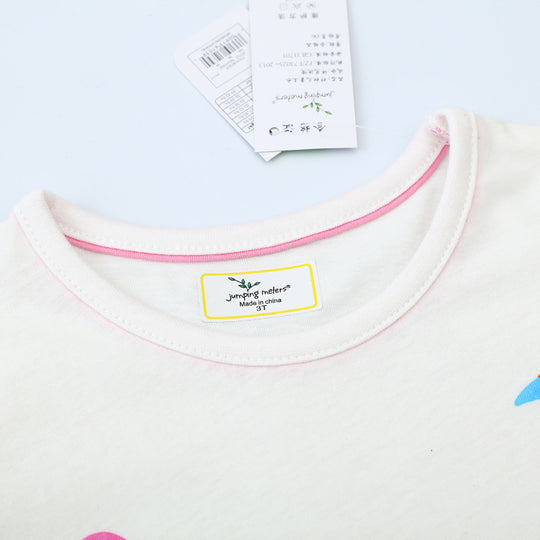 Mädchen T-Shirt mit buntem Flamingo-Design EB