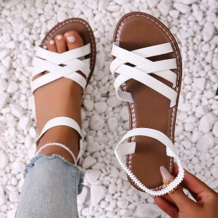 Damen Geflochtene Sandalen EB