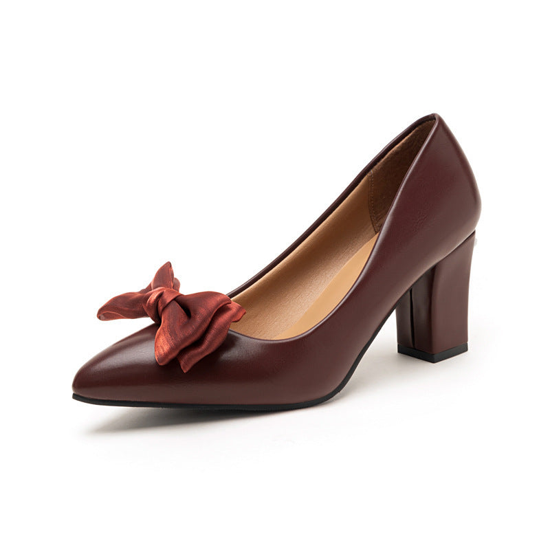Damen High Heel Pumps mit dekorativer Schleifenapplikation EB