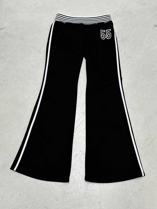 Damen Flared Jogginghose mit seitlichen Streifen EB