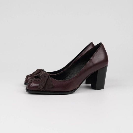 Damen elegante Pumps mit modischer Schleifenapplikation EB