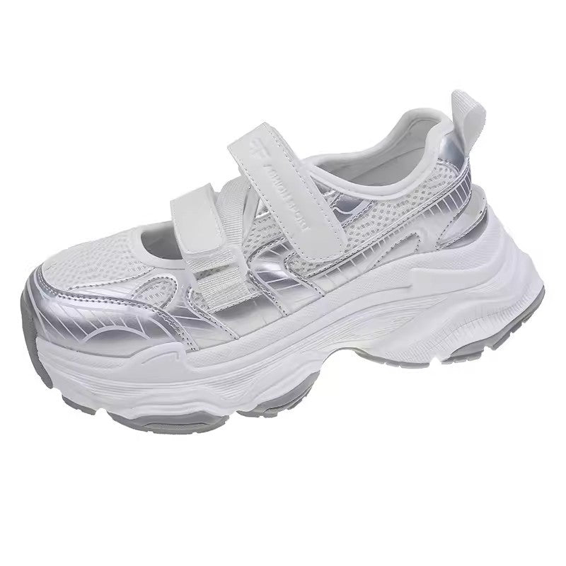Damen Bequeme Sneaker mit verstellbarem Klettverschluss EB
