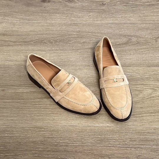 Damen Loafer aus hochwertigem Wildleder mit elegantem Schnallen-Detail EB