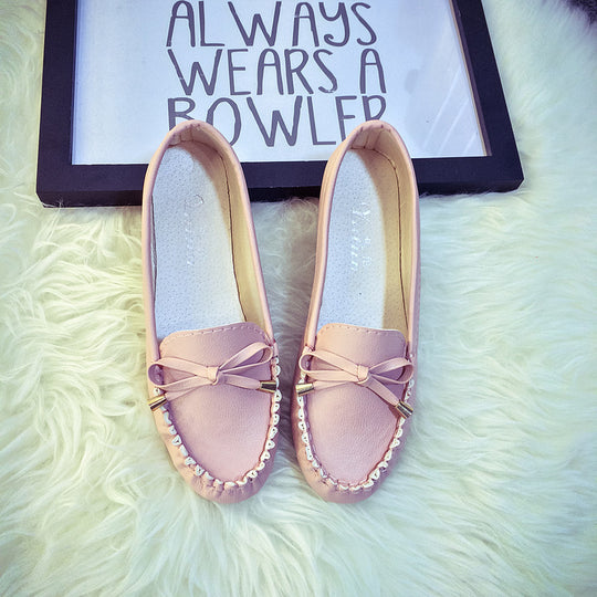 Damen Mokassin Slipper mit elegantem Schleifen-Detail und komfortabler Innensohle EB