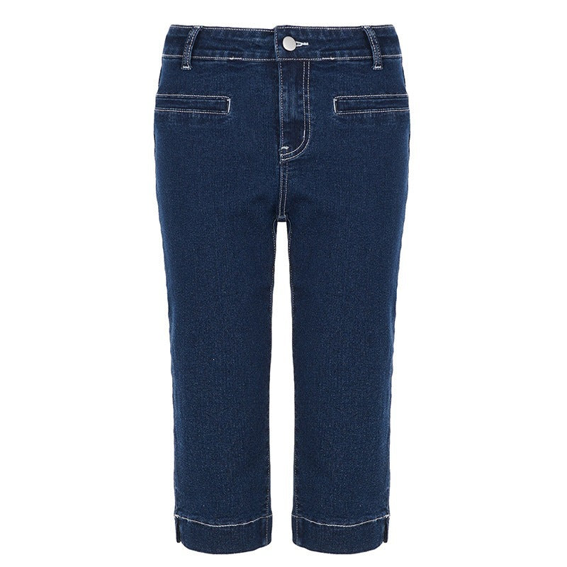 Damen klassische Jeans im Komfortschnitt mit turn-up Saum EB