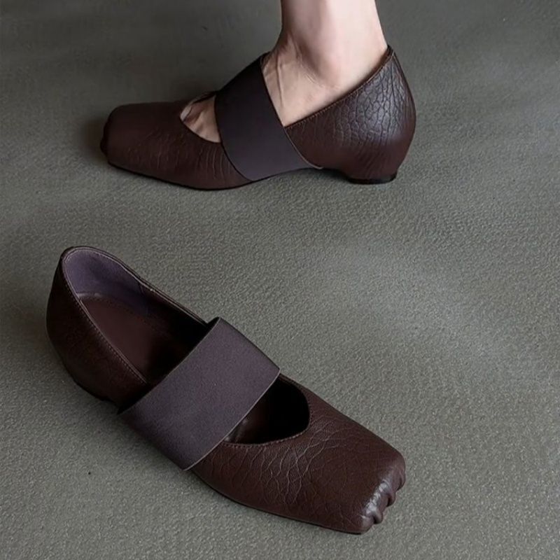 Damen elegante Flachschuhe mit praktischem Riemendesign EB