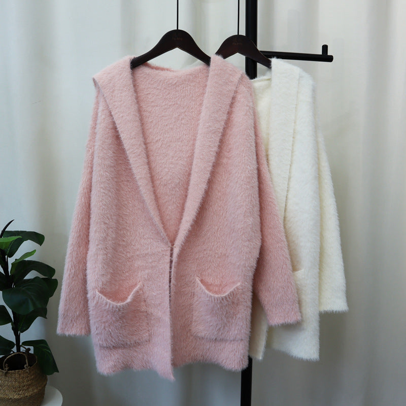 Damen Kuscheliger Cardigan mit langen Ärmeln und praktischen Taschen EB