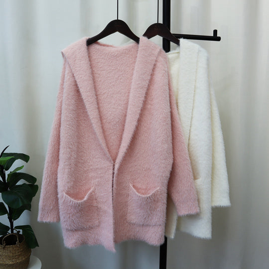 Damen Kuscheliger Cardigan mit langen Ärmeln und praktischen Taschen EB
