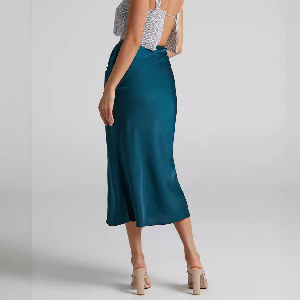 Damen Midirock mit Raffungen EB