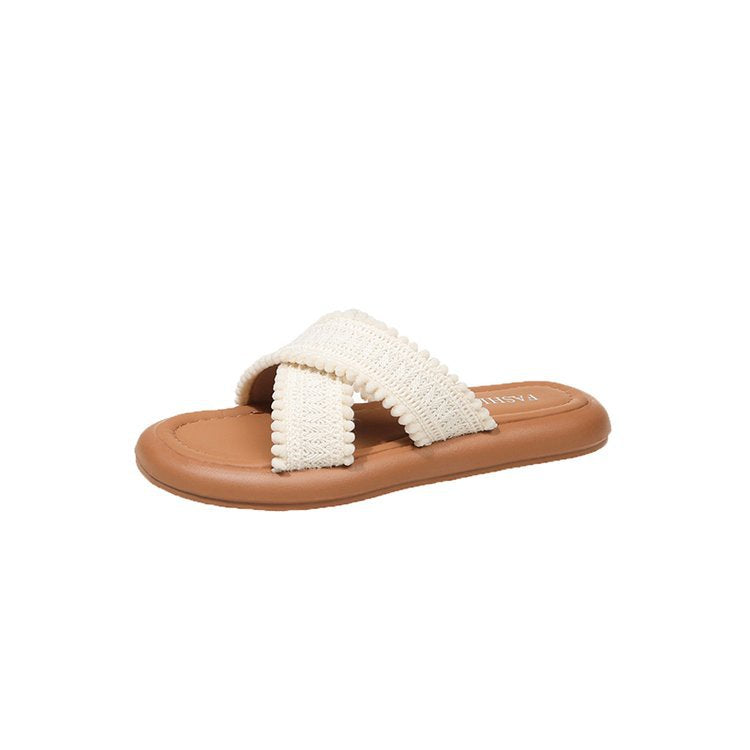 Damen Stilvolle und bequeme Riemchen-Pantoletten EB