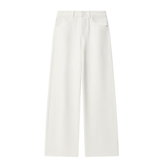Damen weite Hochbundhose aus nachhaltigem Material mit eleganter Textur EB