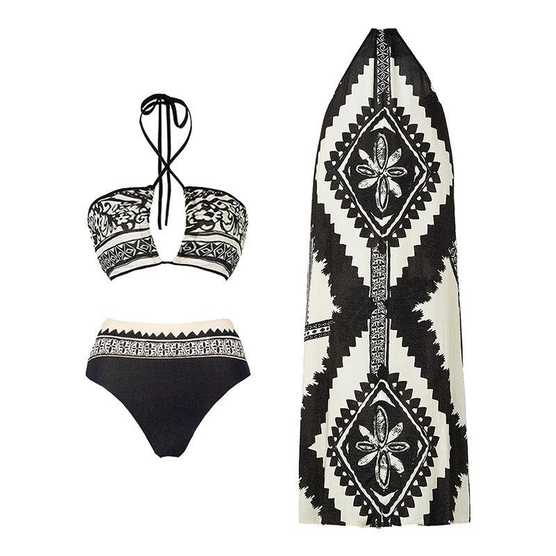 Damen Bikini-Set mit raffiniertem Wickeldesign und trendigem Mustermix EB