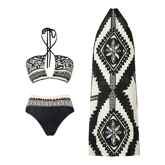 Damen Bikini-Set mit raffiniertem Wickeldesign und trendigem Mustermix EB