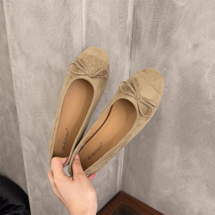 Damen Ballerina-Schuhe mit modischer Schleifenverzierung und komfortablem Fußbett EB