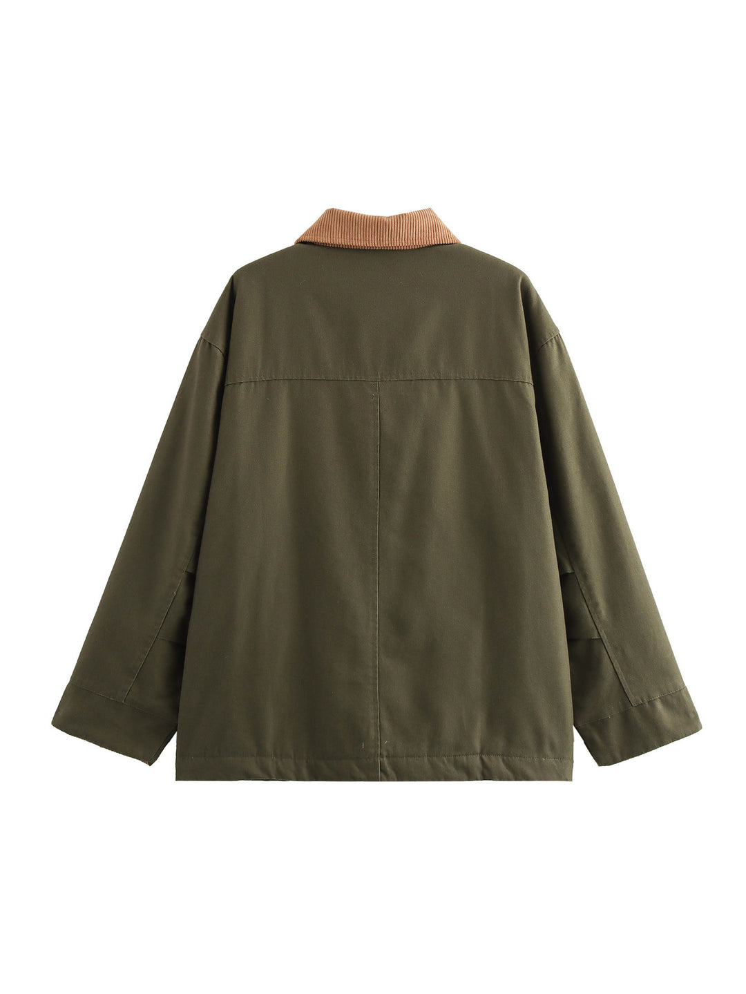 Damen lässige Übergangsjacke mit cordartigem Kragen und praktischen Taschen EB